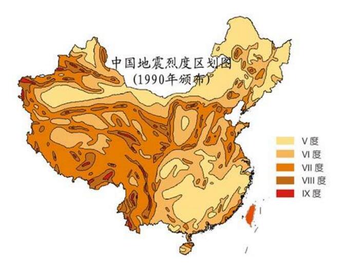 中国地震烈度区划图